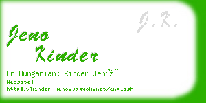 jeno kinder business card